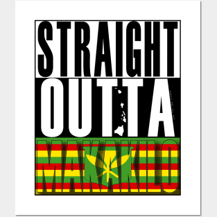 Straight Outta Makakilo Hawai'i Kanaka Maoli Flag by Hawaii Nei All Day Posters and Art